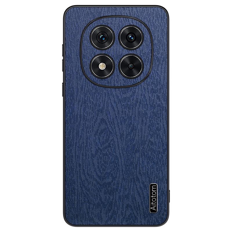

For Xiaomi Redmi Note 14 Pro+ 5G Case Wood Texture PU Leather Coated PC+TPU Phone Cover B