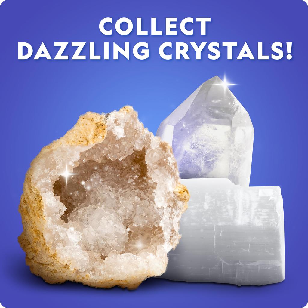 NATIONAL GEOGRAPHIC Rocks & Fossils Kit – 200Piece Set Includes Geodes, Real Fossils, Rose Quartz, Jasper, Aventurine, & Many More Rocks, Crystals & G