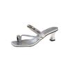 Ciabatte Scarpe Casual Borchiate Donna 2025 Sabot con Tacco Pantofole Infradito in Gomma Lusso Estive Morbide Alti Nuove Hawaiane Decora Metallici