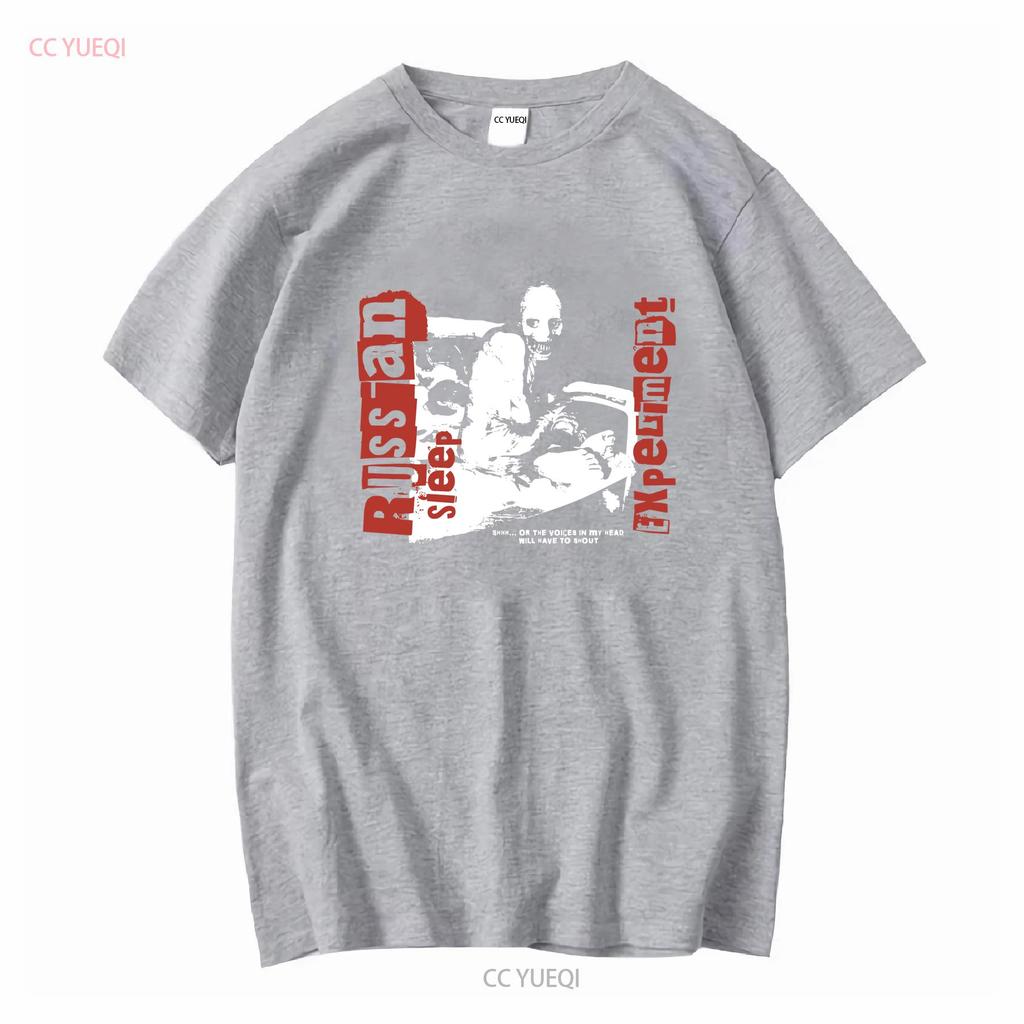 Russian Sleep ExperimenT T Shirt Creepypasta Halloween Mens vintage Washed Comfortable homme Versatile Soft Stretched Stylish