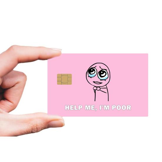 Credit Card Skin Sticker Cover Funny Debit Card Decal Wrap for Bank Metro Key Card Debit Credit Card
