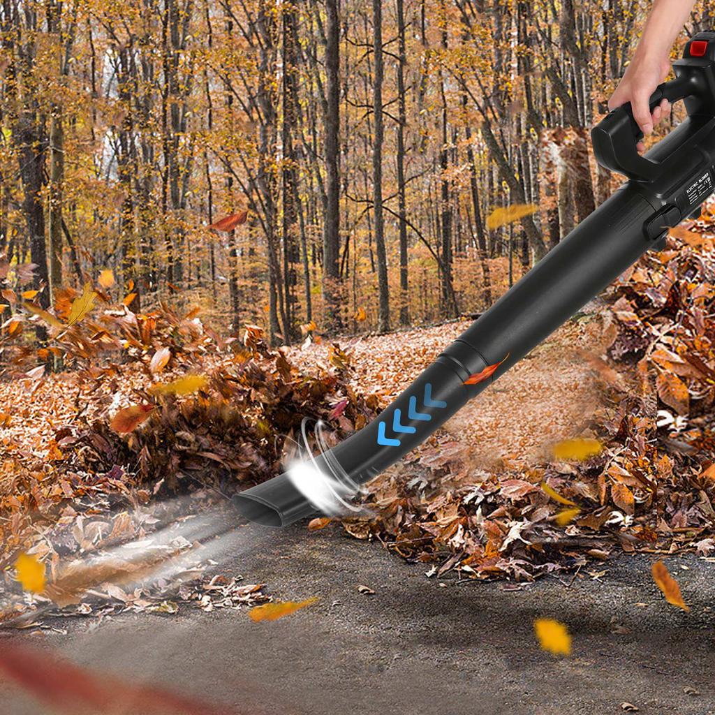 Cordless Leaf Blower with 2Pcs 3.0Ah Batteries and Charger, Electric Leaf Blower with LCD and