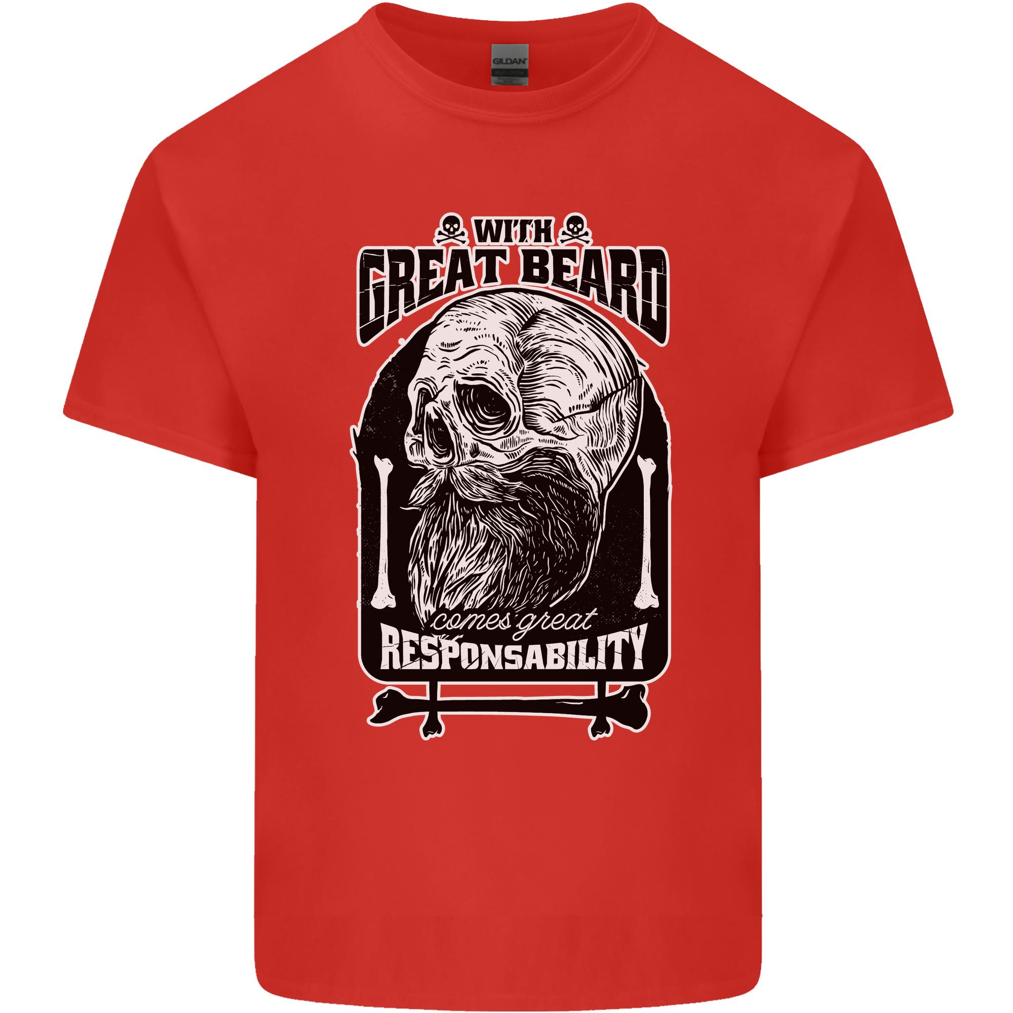 With Great Beard Comes Great Responsibility Unisexs Light Cotton TShirt S