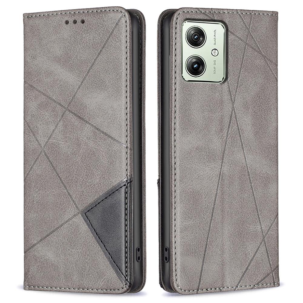 For Motorola Moto G54 5G Cover Imprinted PU Leather Wallet Cell Phone Case