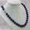 Natural Blue Lapis Lazuli Stone Round Beads Necklace