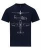 F4F Wilat TShirt Technical Drawing Blueprint Fighter USAF WW2 Shirt