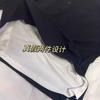 Small-breasted fake two-piece T-shirt women's long-sleeved early autumn design sense niche contrasting color loose top with bottoming shirt