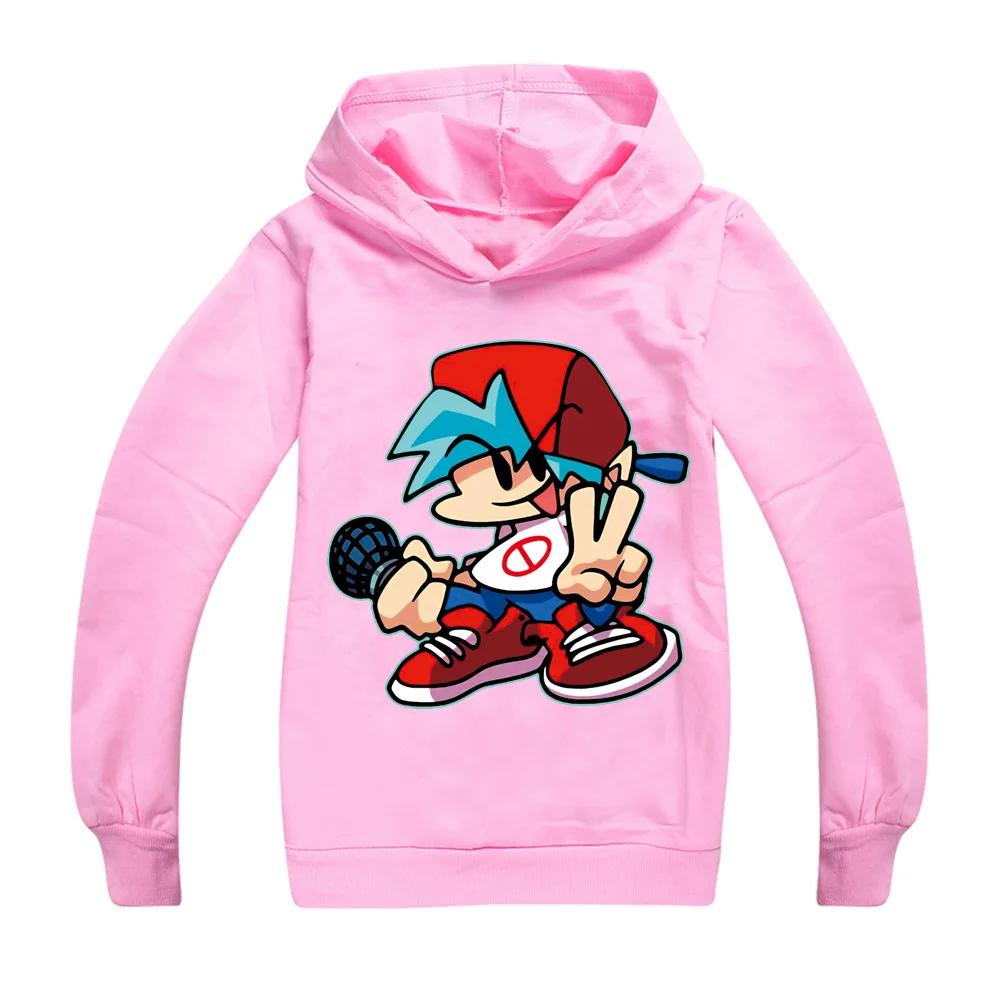 Friday Night Funkin Kinder Frühling Herbst Hoodie Shirt Kinder Jungen Cartoon Print Hoody Tops Sweatshirt Mädchen Casual Wear Kleidung
