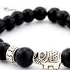 Women\'s Men\'s Elephant Bracelet Elastic Rope Beads Chain Bangle Jewelry Charms