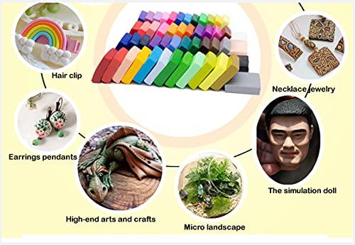 Barevná hlína do trouby, Keramická hlína, Polymerová hlína, pro výrobu doplňků, DIY (Pouze 50 barev)
