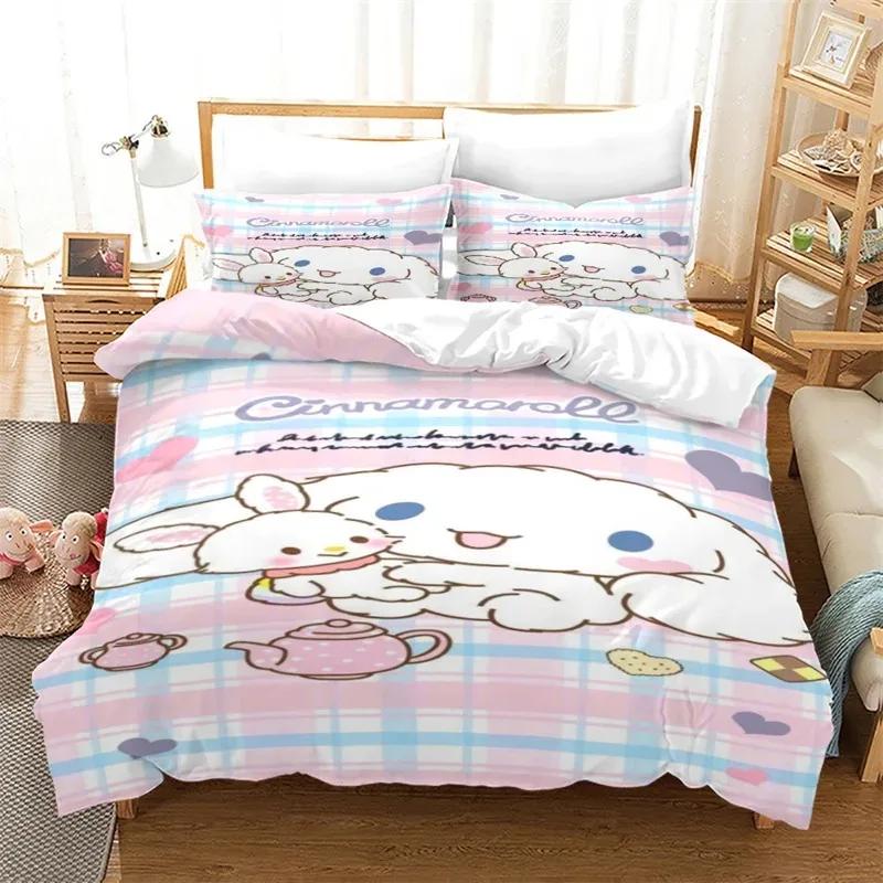 Cartoon Rabbit Duvet Cover Set Cute Bunny Bedding Set for Children Girsl Women Gifts Quilt Cover Comforter Cover with Pillowcase