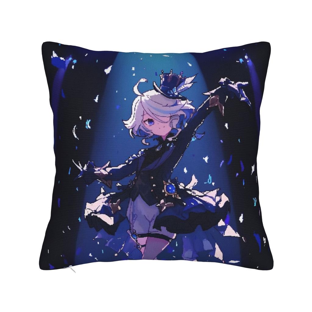 Genshin Impact Furina Pillowcase Soft Polyester Cushion Cover Decor  Pillow Case Cover Home Drop Shipping 18"