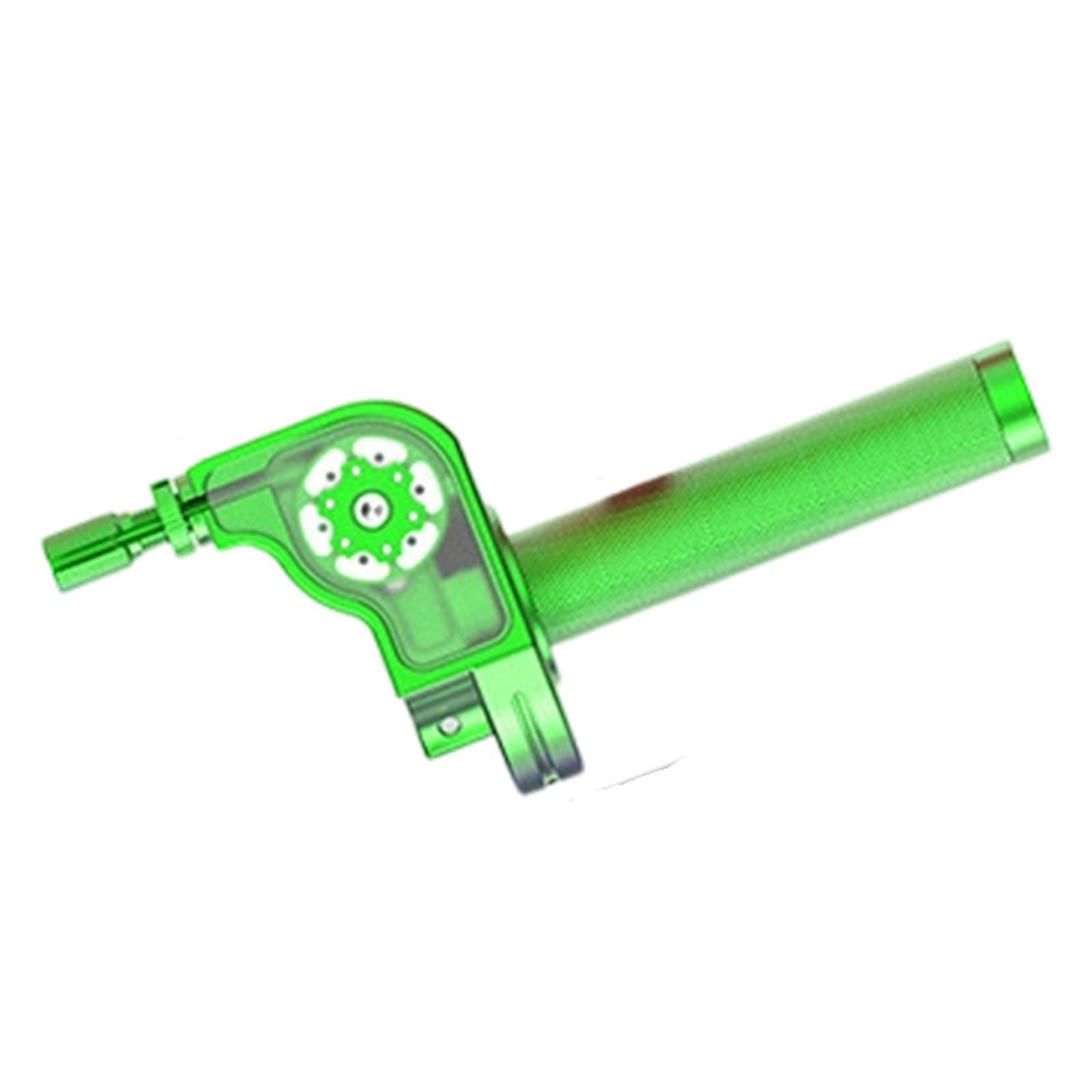 Universal Visual Throttle Grip for Motorcycles with Visual Monitoring Ensuring Precise Acceleration Control зелёный