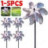 1-5pcs Bird Repeller Pinwheels Reflective Sparkly Scarecrow Pinwheel Windmill Spinner for Garden Lawn Yard Decor Keep Birds Away