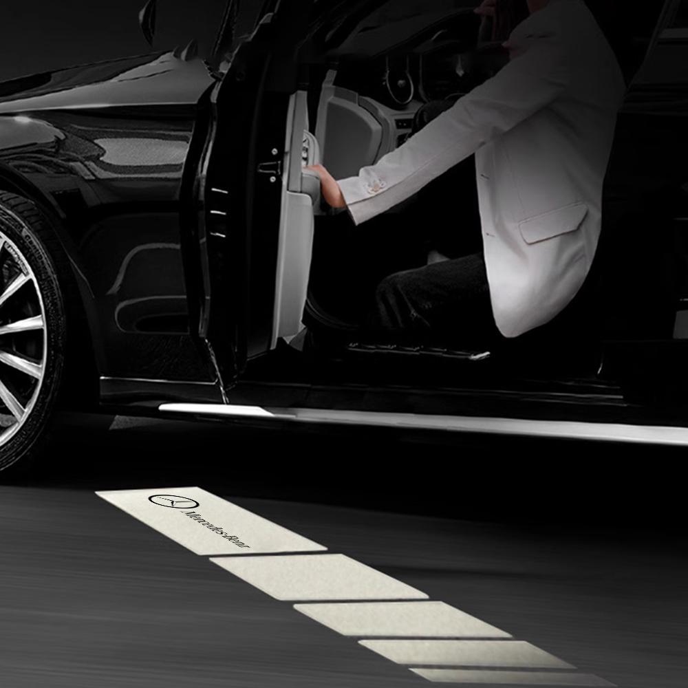 2Pcs Angel Wings Carpet Light LED Rearview Mirror Projector Lamp For Mercedes Benz AMG A B C E S Class GLA GLB GLC CLS EQC