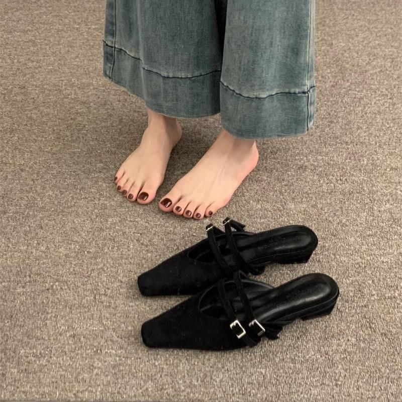 Leopard High Heels Slippers Women Square Toe Sandals Mules Shoes Summer 2025 Trend Designer Shoes Sexy Woman Pumps Dress Slides