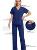 Short Sleeve Nurse Work Uniform Set for SPA & Salon 