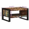 VidaXL Table basse multicolore 70x50x38 cm bois de récupération massif, table latérale, table de salon, table d'accent, bout 4102711
