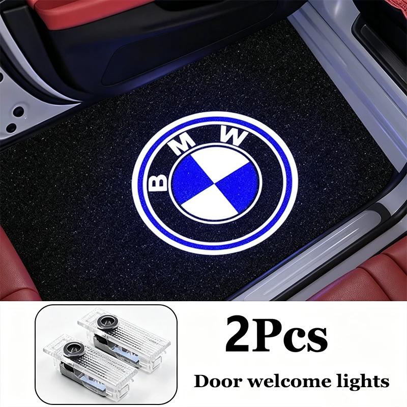 For BMW M 2026 New 2Pcs LED Door Logo Welcome Projector Light & Car Stickers Auto Parts Fit BMW M G80 G06 G07 G42 G14 G15 G16 F82 F20 Vehicle Decor y5