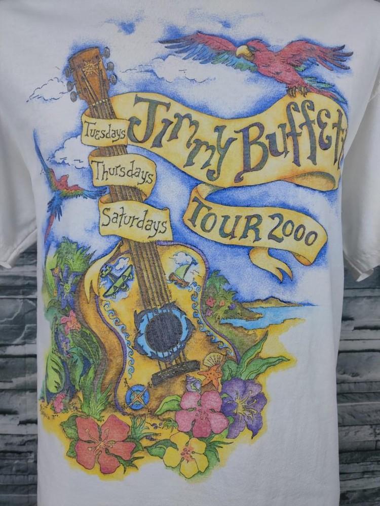 Vintage Jimmy Buffett Tour 2000 Shirt Classic White Unisex S-5XL Unisex T-Shirt XL