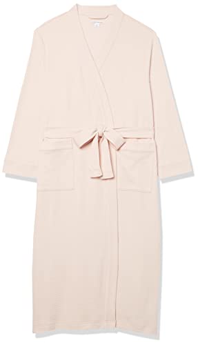 Amazon Essentials Women's Lightweight Waffle Fabric Long Robe, Pale Pink, Size 9XL Plus