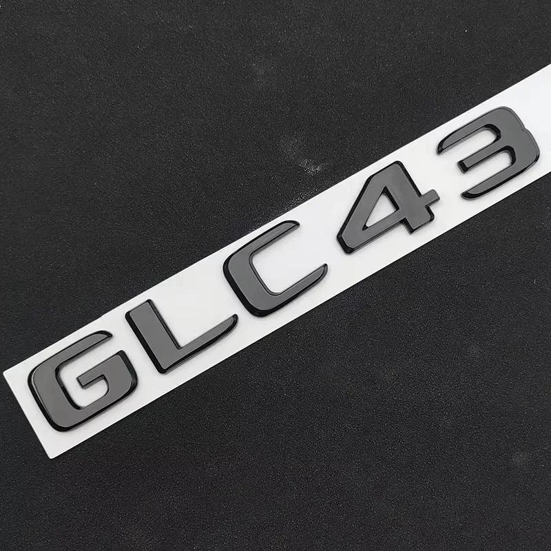 3D ABS Car Rear Trunk Badge Letters Sticker Logo GLC 43 BITURBO 4MATIC Emblem For Mercedes Benz AMG GLC43 X253 Accessories