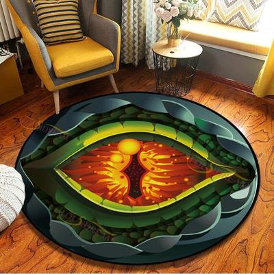 Personalized Skull Funny Round Carpet Black Hole Carpet Chair Floor Mat Kitchen Living Room Bedroom Anti-slip Carpet Yoga Mat