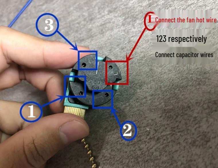 ZE-268S6 Three-Speed Ceiling Fan and Light Pull Switch Accessory