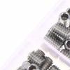 500 Stuks M2.5 M3 M4 DIN913 304 Roestvrij Staal Zwart Zeskant Zeskant Socket Inbus Platte Punt Set Schroef Kit Doos
