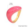 Onregelmatige Geometrische Kleurrijke Emaille Ring voor Vrouwen Gepersonaliseerde Roestvrijstalen Ring Hoge Kwaliteit Creatieve Vinger Sieraden