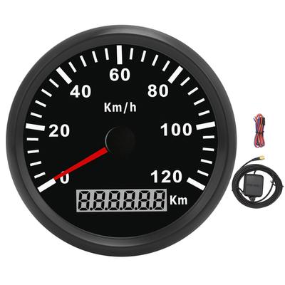 3‑3 8in GPS Speedometer Universal 0‑120KM H for Car Truck Boat 12V 24V with GPS Antenna