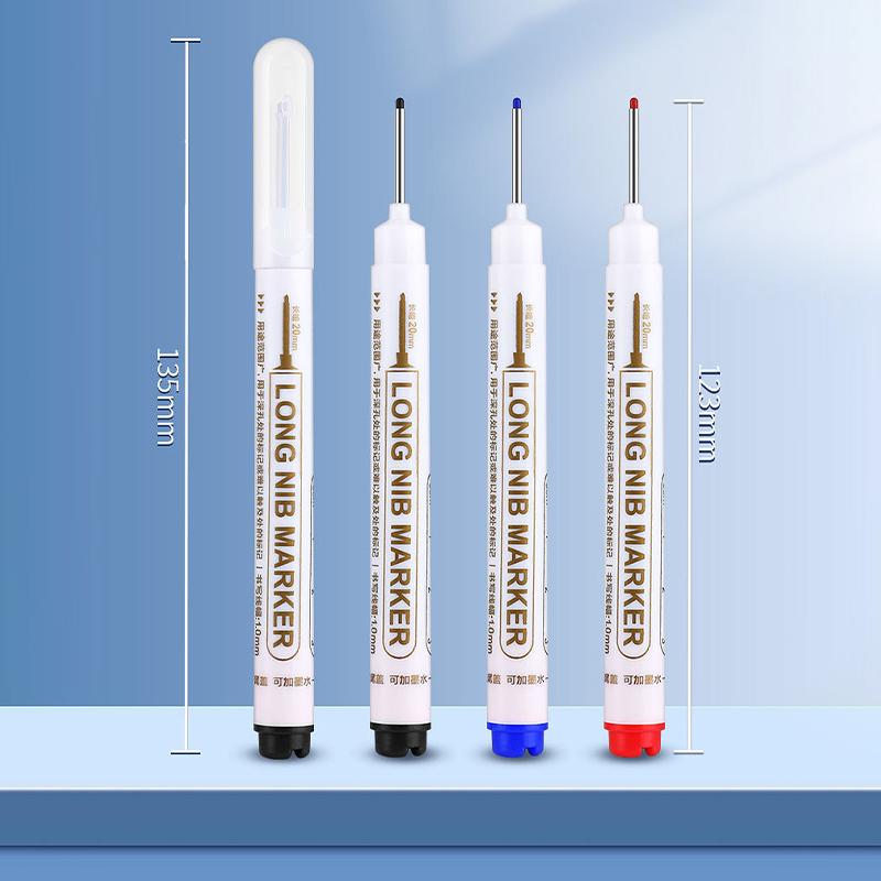 1PC Long Needle Marker Pen Waterproof Deep Hole Metal Bathroom Woodworking Tile Screw 20mm Dash Pen Marker Pen