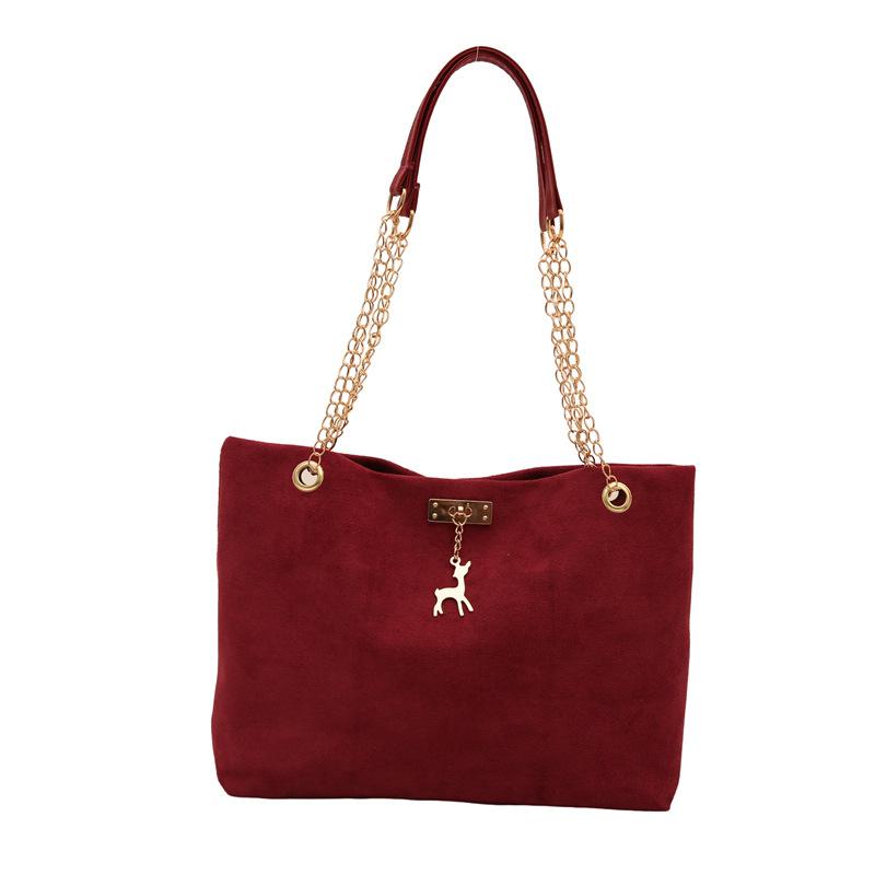 Winter Sophisticated Floral Charm Tote Bag - Modest Underarm Handbag with Subtle Chain Accents for Office Formal Events