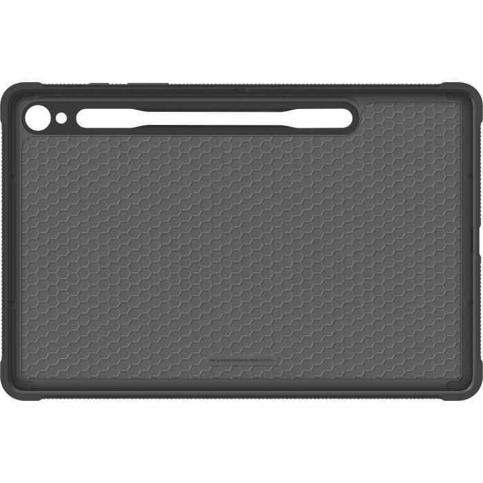 Reinforced Back Cover - Samsung - Galaxy Tab S9 - Black - Military Resistance - Stand Function