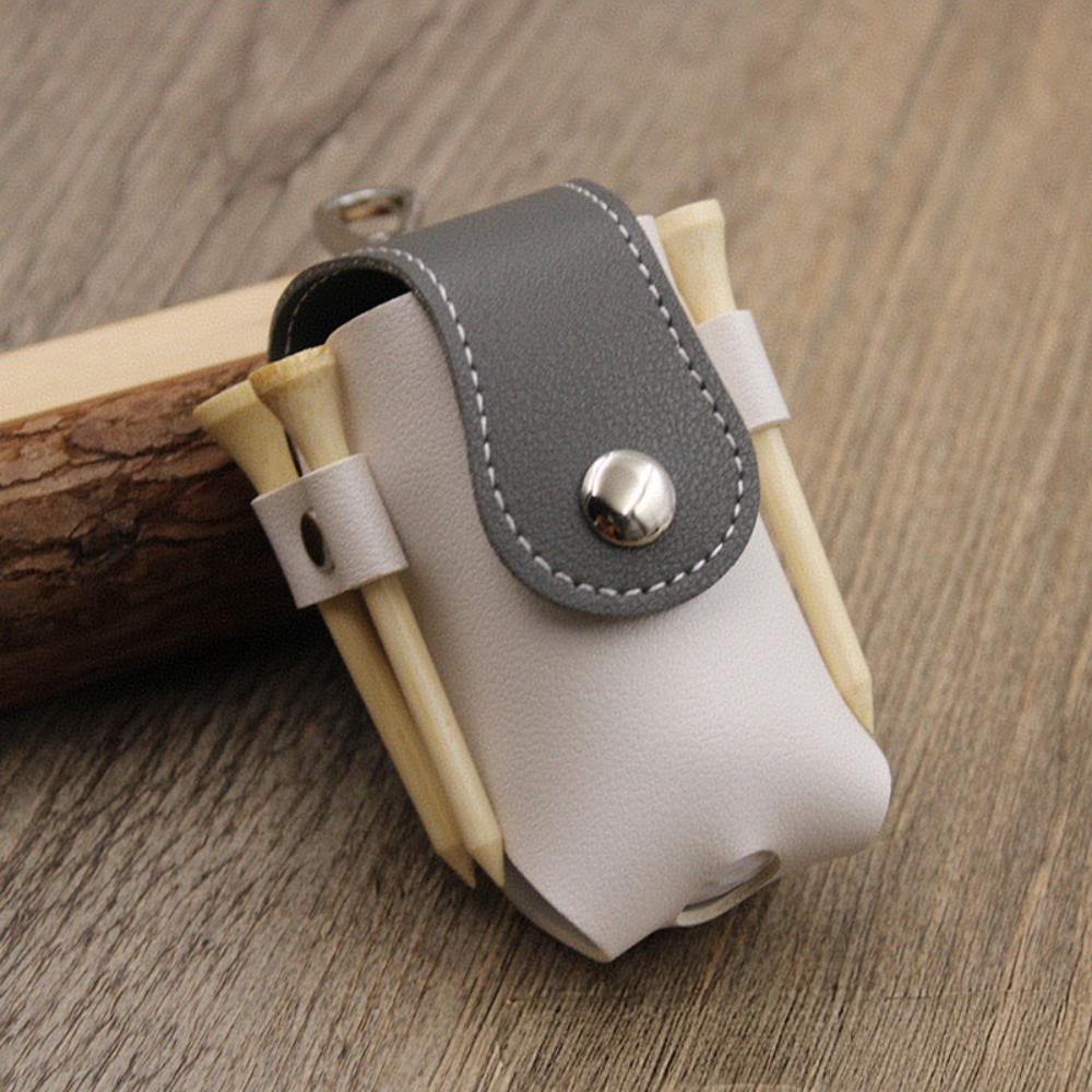 

Mini Golf Ball Waist Bag PU Leather Golf Ball Container Golf Storage Golf Belt Bag Waist Carry серый