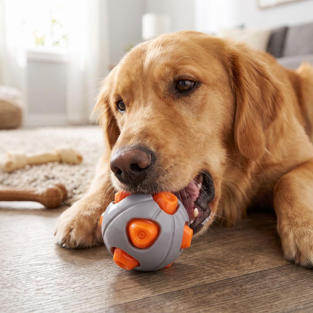 Squeaky Dog Ball Toy for Puppy Teething, Interactive Ball for Dogs and Play