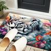 Tiger Stripes Pattern Design Office Rug Chair Mat, Entryway Carpet, Suitable for Front Door, Bedroom, Living Room, Desk, Holiday Gift