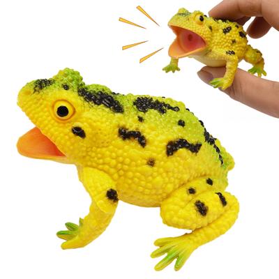 Simulated Frog Model with Lifelike Sound Stress Relief Realistic Toad Squeeze Toy Toddlers Educational Animal Prank Toy Gag Gift