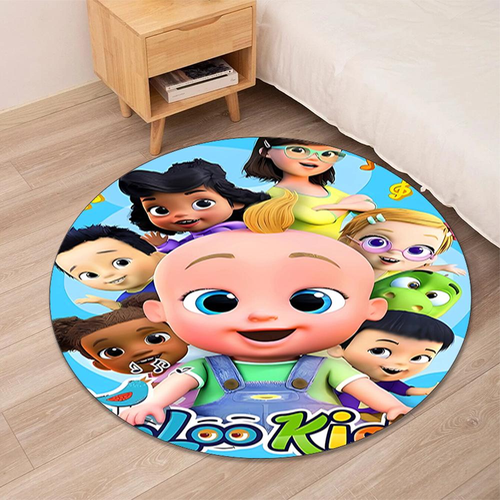 CoComelon Printed Round Rug Carpet Chair Rug Area Rug Entryway Doormats,for Office Chair Living Room Bedroom Kitchen Room.