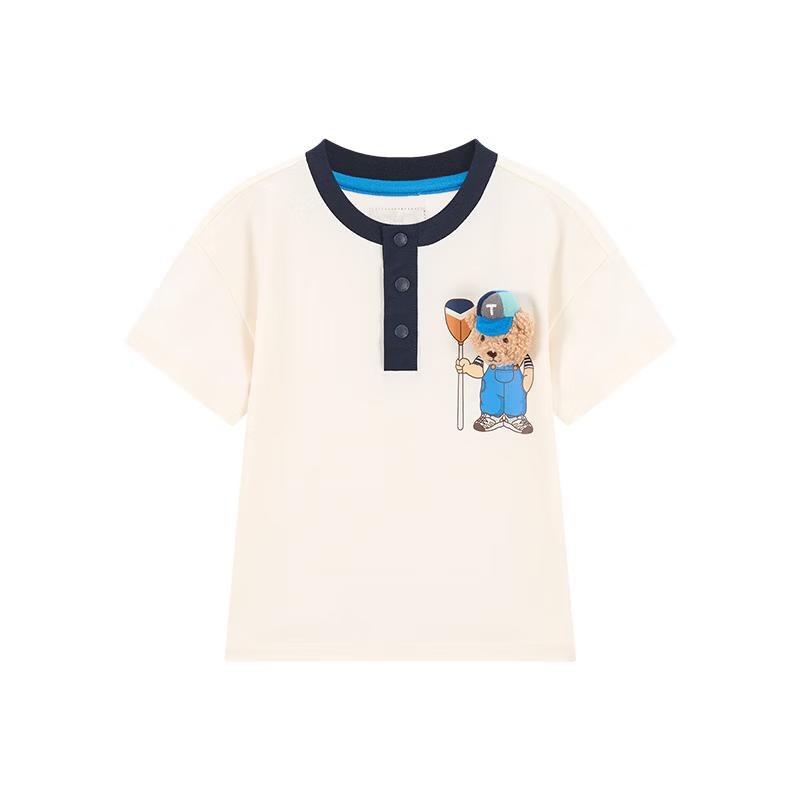 Teenie Weenie Kids Boy s Bear Head Color-Block Short Sleeve T-Shirt 120