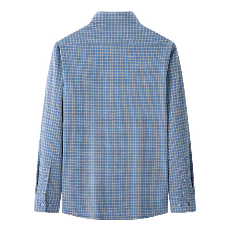 Shanshan Men's Brushed Cotton Long Sleeve Warm Shirt