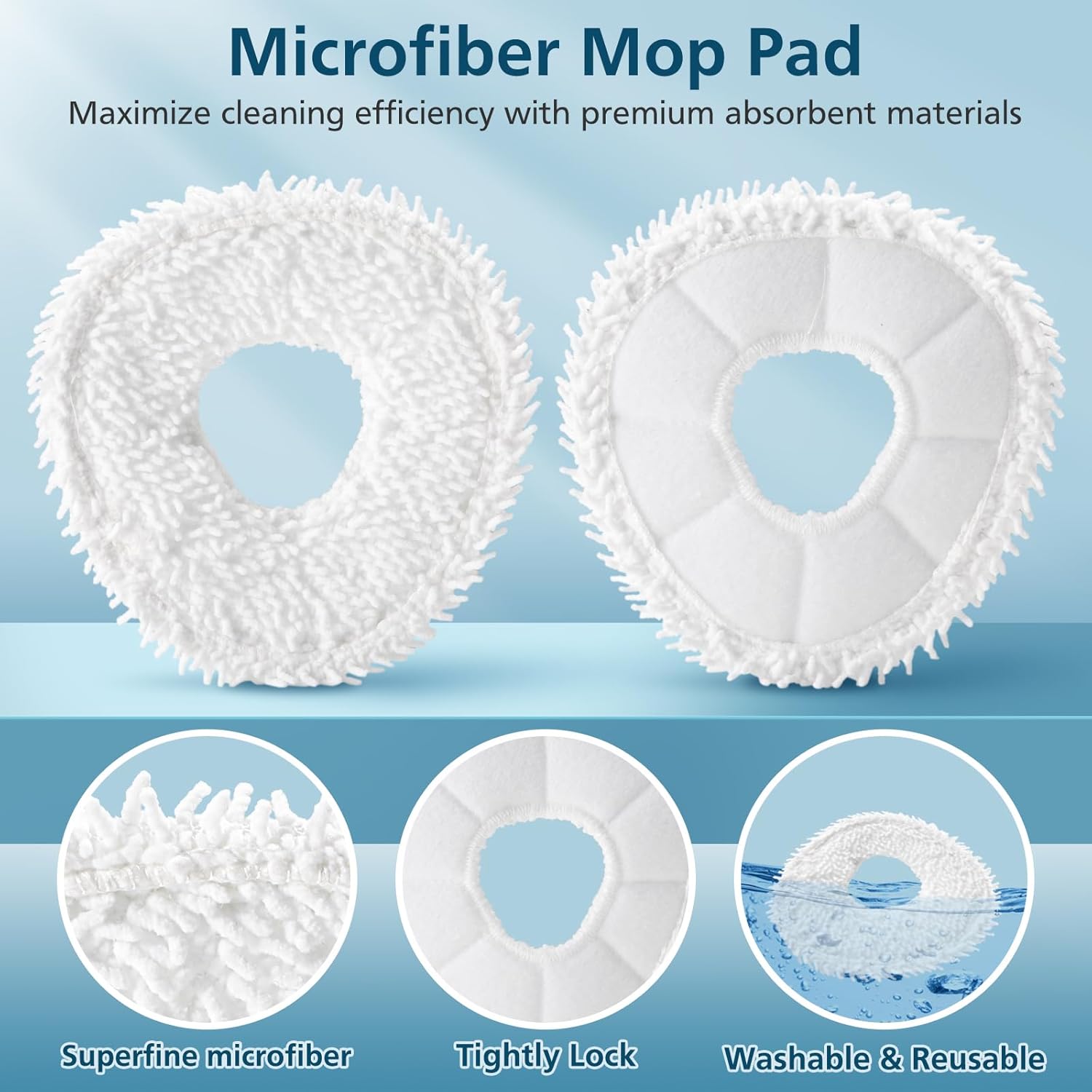 

For Narwal Freo X Ultra/Freo Z Ultra/J5/J4/J3 Robot Vacuum Cleaner Mop Rag Washable Replacement Part Type A