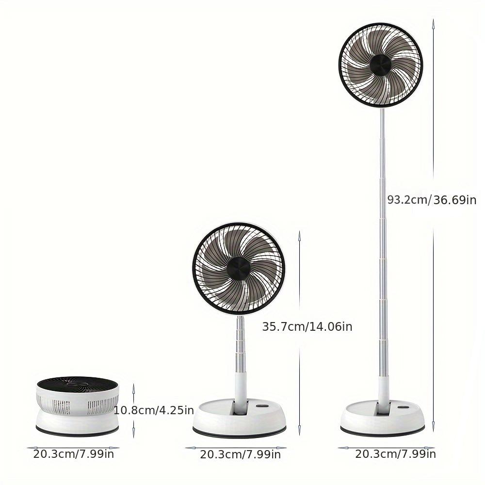 

Наружный складной вентилятор из алюминиевого сплава с дистанционным управлением, портативный, бесшумный, настольный, с вертикальным поворотом влево и вправо, 7200 мАч, уличный вентилятор белый