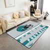 Erose Braut Fußball Stadt Bereichsteppich 4'11" x 3'3" Fußballteppich für Jungen Mädchen Braun Rot Rugby Spiel Teppich Fußballfans Schlafzimmer Dekor Sport B