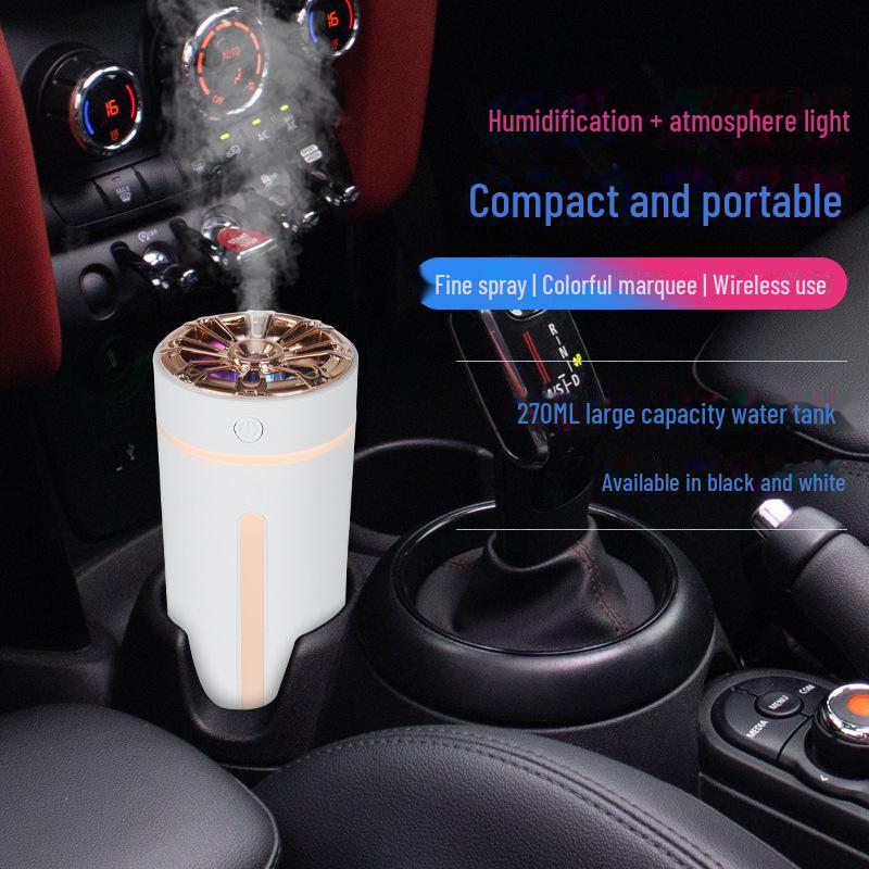 USB Portable Car Humidifier with Colorful Aroma Light