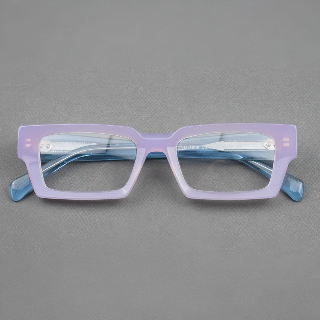 

New Fashion Thick Acetate Glasses Frame for Women Myopia Prescription Custom Logo Eyeglasses Men Optical Reading Vintage Eyewear
