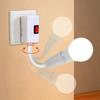 E27 Direct Plug In Swivel Head E27 Socket Bulb Holder With Switch Eu Plug Led Table Lamp Stainless Steel Hose Steering Lever