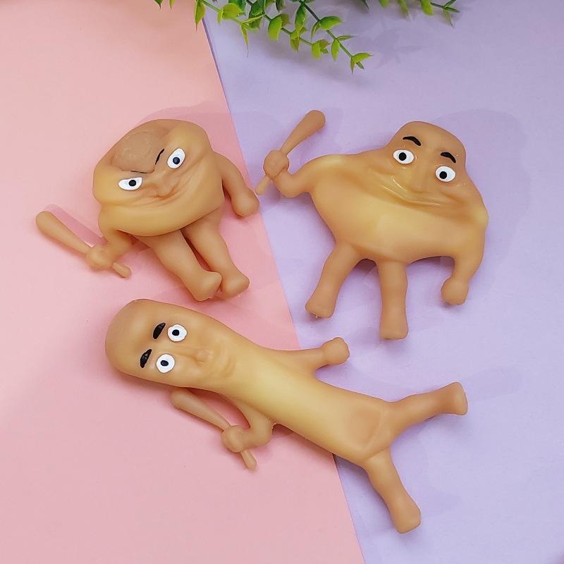 135Pcs Tung Tungtung Sahar Squeeze Toys Collectible Viral Brainrot Fidget Toy Wooden Stick Man Anti Stress Reliever Toys Figet