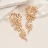 New Personalized Punk Style Flowers Long Drop Earrings Ladies Fashion Trend Holiday Party Accessories Zircon Gifts