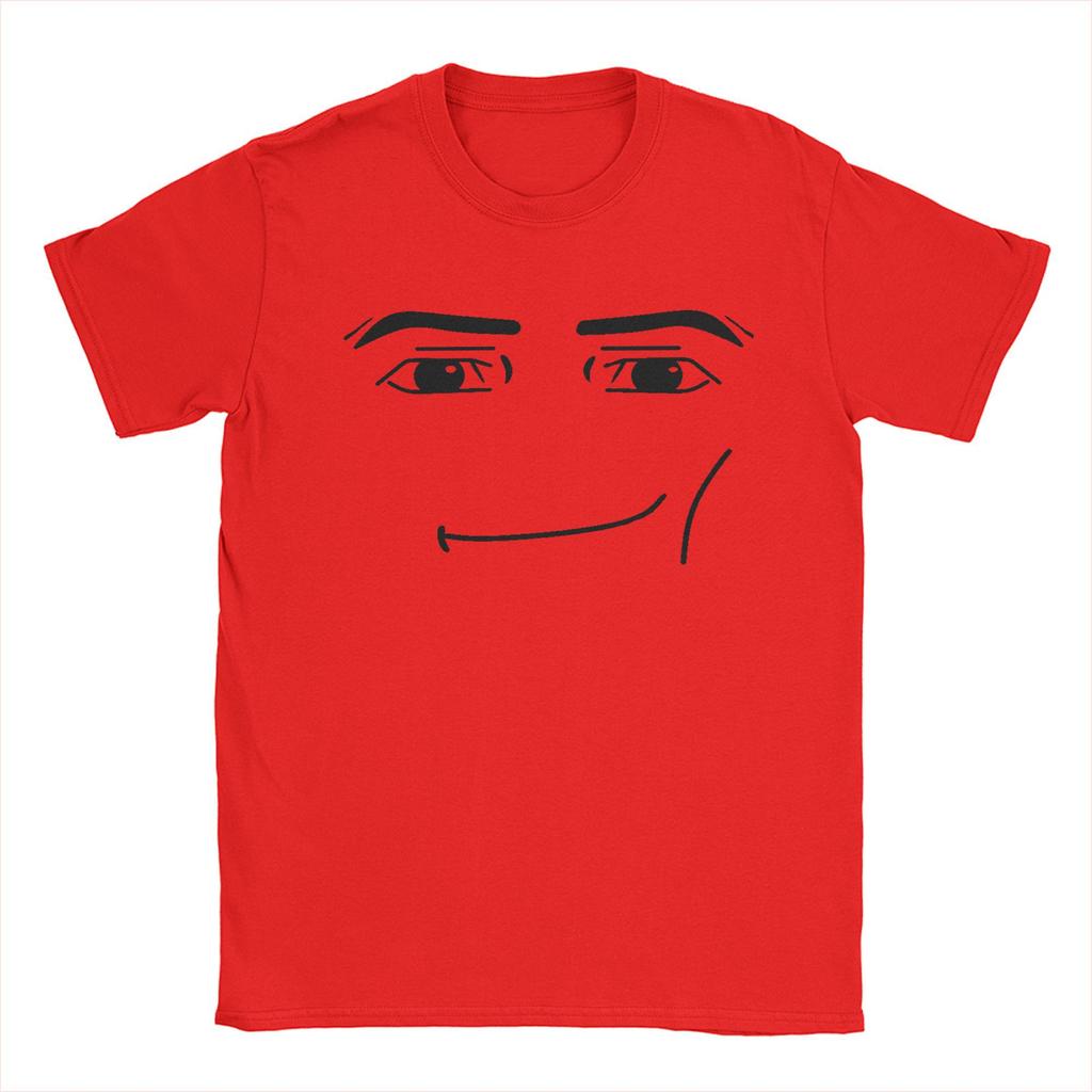 Anime Robot Robloxs Face T-Shirts for Men Women Fun 100% Cotton Tees Crew Neck Short Sleeve T Shirts Clothing